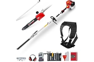 BU-KO 52cc Long Reach Petrol Hedge Trimmer and Pruner Saw with 75cm Extension Pole, Ultimate Garden Tool for Precision Cutting, Trim Hedges and Prune with Ease