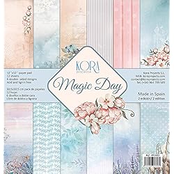 Pack (12) Papeles Scrapbooking Magic Day (30,5 x 30,5 cm)