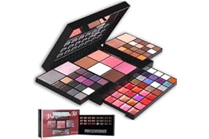 CHAWHO Palettes de Maquillage 74 couleurs Palette Fard a Paupiere - Coffret de Maquillage Yeux Palettes, Kit de Maquillage Femme Complet pour Utilisation Professionnel ou à Maisons