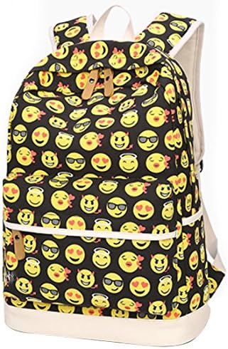 Bagerly Lightweight Canvas Laptop Bag Shoulder Daypack School Backpack Causal Handbag (Yellow)