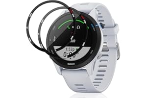 Jewloofa Vetro Temperato per Garmin Forerunner 255/255 Music Pellicola Protettiva [2 Pezzi], Durezza 9H/Anti-Impronte, Vetro Pellicola Protettiva per Garmin Forerunner 255/255 Music