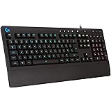 Logitech G213 Prodigy USB Gaming Keyboard, LIGHTSYNC RGB Backlit Keys, Spill-Resistant, Customizable Keys, Dedicated Multi-Me