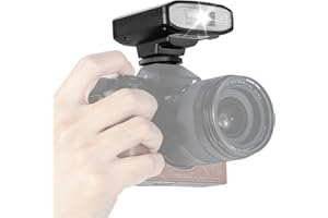 TARION Photography Camera Flash Speedlite - Mini GN13 Hot Shoe Flash with S1/S2 Optical Control 22 Levels Flash Power Compatible with Canon Nikon Sony Fuji Olympus DSLR Cameras Black SL01 SOFTBEAM