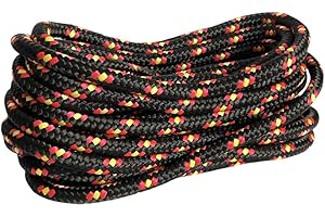 BK Shop Polypropylene Rope 16 mm x 30 m - Braided Cord PP Black - Waterproof Rope with Core - UV-Resistant Pull Rope - Polypropylene Cord for Construction, Traffic, Sailing and Water Sports
