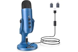 zealsound Micrófono USB Juegos,micrófono Rosa,Silencio para teléfono computadora PC PS5,Mic con Control de Ganancia,Ajuste Volumen &Eco&Monitor para transmisión grabación Vocal ASMR Podcast Video K66