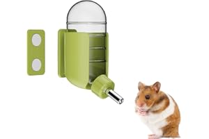 TOKAYIFE Bouteille d'eau pour Hamster avec stents magnétiques, Porte-Bouteille pour Aquariums en Verre, adaptée aux Hamsters syriens Nains, gerbilles, Souris, Rats, Degus (Vert, 120ml)
