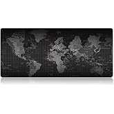 Tech Stor3 XL D&uuml;nya Haritası Oyun Fare Altlığı, 70 x 30 cm, D&uuml;nya Haritası Kaymaz Tabanlı Doğal Kau&ccedil;uk, Sıkı ve P&uuml;r&uuml;zs&uuml;z, Her