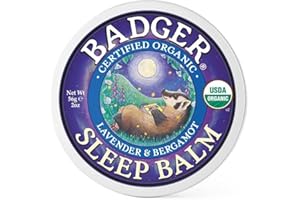 Badger Sleep Balm | Natural Aromatic Sleep Aid | Sleep Care With Lavender and Bergamot Essential Oils | Calms The Mind & Relieves Stress | Cruelty & Gluten-Free (56g)
