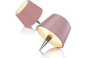 MU LIN lampara para botella sin cable, lámpara de mesa sin cable, lampara inalambrica;con 3 Colores y Brillo Regulable, Ideal para Dormitorio, Terraza, Cumpleaños