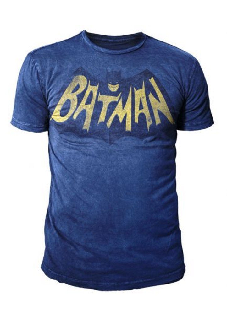 DC-Comics-Batman-Herren-T-Shirt-66-Logo-Blau-S-XL