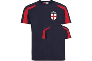 Sportees Retro England Style Football Shirt for England Fans Unisex Boys and Girls Kit Playwear Choice of Colours 3 to 13-Year-Old Kids