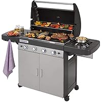 Campingaz 4 Series Classic LS Plus Gas Grill Barbecue con 4 Bruciatori, Sistema di Pulizia Facile InstaClean, 2 Tavoli a Lato