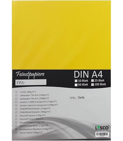 GMUND Transparentpapier DIN A4 – Orange, 100 Blatt Für Basteln & Druck