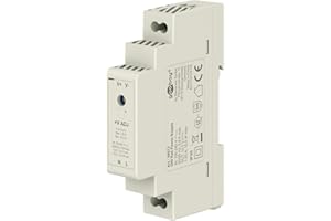 goobay 59573 DIN rail power supply 12V transformer ideal for operating monitoring and access systems/bell transformer 12V / door intercom/doorbell system/DIN rail 1.25A and 15W