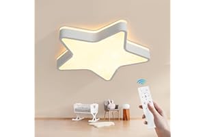 SUZNIU LED Ceiling Light Children's Room Star Children's Lamp Ceiling Dimmable with Remote Control Night Light Function 3000 K - 6000 K Children's Ceiling Lamp for Bedroom Living Room 60 cm