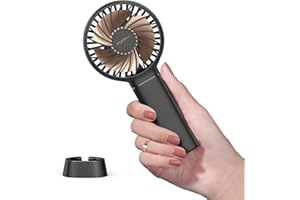 Funme Mini Handventilator, 2025 Neu Mini Tragbarer Ventilator mit 2000 Aufladbarem Batterie 10 Stunde 3 Stufen Persönlicher Klein Lüfter Exquisit für Mädchen Schminken Büro Reisen und Zuhause