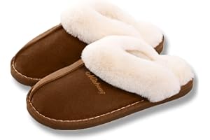 COSWIND Chaussons Femme Homme Hiver Chaud Fourrés Antidérapants Confortable Doublure Maison Douce Pantoufles Intérieur/extérieur
