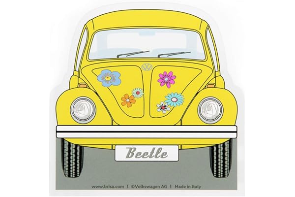 BRISA VW Collection Volkswagen Polycarbonate Gratte-Glace-Givre-Élimination de la Neige Accessoires pour Voiture (Beetle Avant/Jaune)