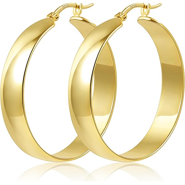 Dochais 6 paar gouden oorbellen voor vrouwen 14K verguld hypoallergene oorbellenset voor vrouwen Huggie creolen oorbel 316L chirurgisch staal oorbellenset voor meerdere piercings, 2 mm, Roestvrij