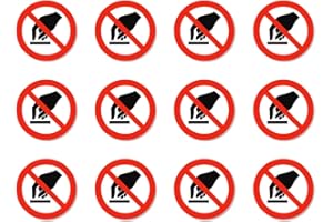 HAVATI Interdit de toucher : P010 – DIN EN ISO 7010 / ASR A1.3 – Autocollants : Ø 2,5 cm, lot de 12