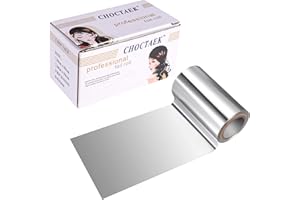 Fuyamp 1 Pack 30 M Foil Silver Hair Foil, Aluminium Hair Foil Silver Hairdressing Foil for Hair Highlighting and Coloring, 10 cm Width Hair Foil Roll Hairdressing Salon Modeling Tool (10 cm)