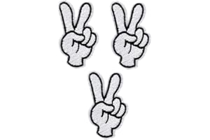 topt rasta 3 ecusson v Victoire Blanc Main Geste Etre ok en regle Merci Brode thermocollant 7x4cm Motard Moto Biker