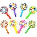 Muteitt Lot De 8 Sifflets Colorés en Forme De Moulin À Vent - Jouets Amusants pour Enfants, Parfaits pour Noël, Les Anniversaires Les Pochettes-Surprises.