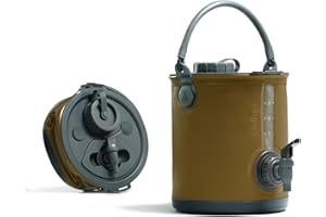 Colapz Garrafa con Grifo y Cubo Plegable 2 en 1 - Bidon Agua de 8L para Camping - Accesorios Camper Van