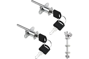 DonLeeving 2 Piece Furniture Cabinet Drawer Plunger Lock with Key - Cam Lock for Display Cabinets, Desk, Wardrobe