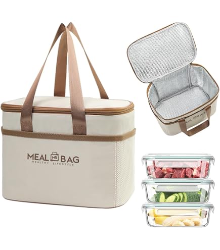 OnlyPRIME - Sac Repas Isotherme Avec Glacière Intégrée | Tissu Oxford, Compact, Pour Bureau, école, Pique-nique