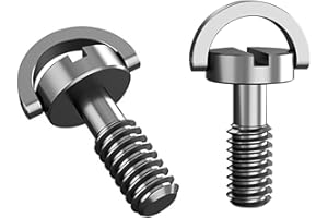 QIANFENG Lot de 2 vis pour trépied 1/4", vis pour trépied d'appareil photo, vis de fixation, vis de pression, pince de vélo, petite fermeture rapide, vis en acier inoxydable