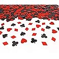 Casino Poker Confetti | Glitter Confetti Sprinkles for Night Club Las Vegas Theme Party Decoration | Birthday Baby Shower Wedding Party Festival Supplies | Metallic Foil | 45g 1.6OZ 1200Pcs