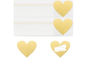 BORISCA 110 Pezzi Oro Scratch Sticker Cuore, Adesivi Gratta e Vinci Forma Cuore, Adesivi Grattare 6 * 7CM, Strisce per Gratta e Vinci per Matrimonio, Valentino, Compleanno, Cartoline