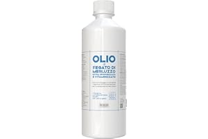 VET-SERVICE Olio di fegato di merluzzo 100% conf. 1 litro, deodorizzato e vitaminizzato - Mangime complementare (Integratore) liquido per cani – Ricco di acidi grassi e vitamina D3 in forma naturale