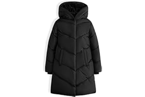 Sunny Sprout Manteau long fille hiver - Doudoune capuche polaire coupe-vent imperméable