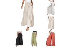 CEWIFO Pantaloni a Gamba Larga da Donna Yoga Vita Alta Hippie Boho Beach Plus Size Palazzo Le Migliori Offerte di Oggi