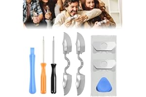 LANSKYLAN 2 Pezzi LB RB Pulsanti Paraurti Pulsanti di Ricambio per Paraurti LB RB LT RT Controller Lb Rb Pulsante Paraurti con Cacciavite Viti T6 T8 Compatibile per Xbox One Elite Controller, Argento