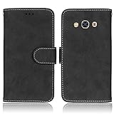BONROY® Tasche Hülle für Handyhülle für Samsung Galaxy J3 PRO (5,0 Zoll) Retro matte Leder PU Leder Flip Schutzhülle Case Cover Etui Lederhülle mit Silikon Back Cover PU Leder Handytasche im Bookstyle Stand Funktion Kartenfächer Schale Stoßfest Handyhülle für Samsung Galaxy J3 PRO (5,0 Zoll) - 
