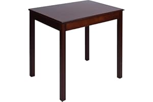Krok Wood Mesa de comedor Tomas de madera maciza de haya, color roble oscuro (70 х 50 х 75 cm)