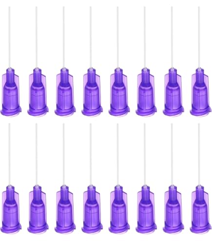 Lot De 20 Aiguilles érogateurs 22G - 1/2 Pouce, Embout PTFE Bleu - Pour Collage/tube