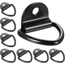 Lot De 20 Anneaux D’arrimage En Acier Inoxydable Qazuwa – D-rings Noirs, Charge Max 100 Kg Chacun – Pour Remorque, Camping, Moto, Bateau, VTT