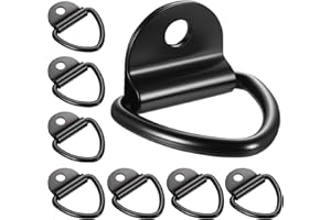 BUT THE COW 8 Pz Anello a D Gancio di Ancoraggi di Ancoraggio, Occhielli D Anelli di Fissaggio Ganci Occhiello, Anelli di Ancoraggio con Anello a D per Fissare Carichi Rimorchi Camion Kayak(carico 1000 kg)