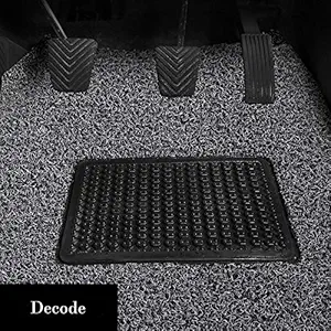 Decode Vinyl Anti Skid/Grass Mat for Car Maruti Suzuki Celerio (Black, Grey)