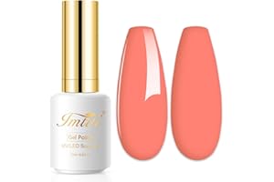 Imtiti Smalto Semipermanente Unghie Rosso, 15ml Smalti Semipermanenti Per Unghie Corallo Rosso UV Led Soak Off Smalto Gel Unghie UV Naturale Gel Nail Polish Per Uso Professionale e Domestico