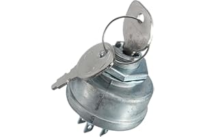 SICAILU Ignition Starter Switch Lawn Mower Tractor Switch for MTD 725-0267, 725-0267A, 925-0267, 925-0267A, 5 Spade Ignition Lock Barrel Compatible with Husqvarna/Noma/John Deere/Roper