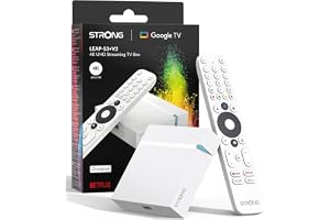 STRONG - Streaming Box Android TV 4K UHD - Leap-S3+ V2 - Chromecast inbyggd - Kompatibel med Google Voice Assistant - Dolby A