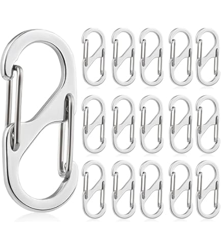 15 Pièces Mousquetons En Forme De S,Mousqueton Métal Mini S Forme 40mm Clips Avec Boucle En Metal A Double Ressort 99165966