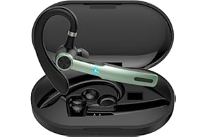 Qecnato Bluetooth Headset V5.3 Talk Wireless Headset with Dual ENC Noise Canceling Mic Mute, Hands Free Bluetooth Earpiece Green
