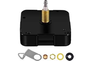 WinTaim 12888 Quartz Clock Movement Replacement, High Torque I Shaft, Battery Operated DIY Wall Clock, 33/64 Inch Maximum Dial Thickness, Thread Length: 41/64 inch, (WT-12888-I Series, No Hands)