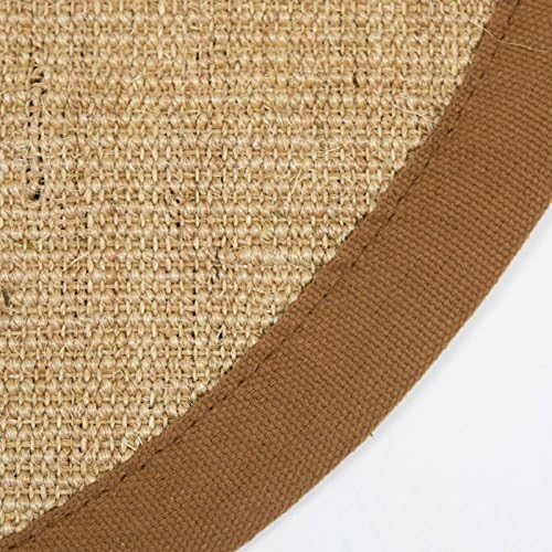 11-11 Sisal Rug with Border Natural Fibre Sisal Rug Brown 150 cm Round
